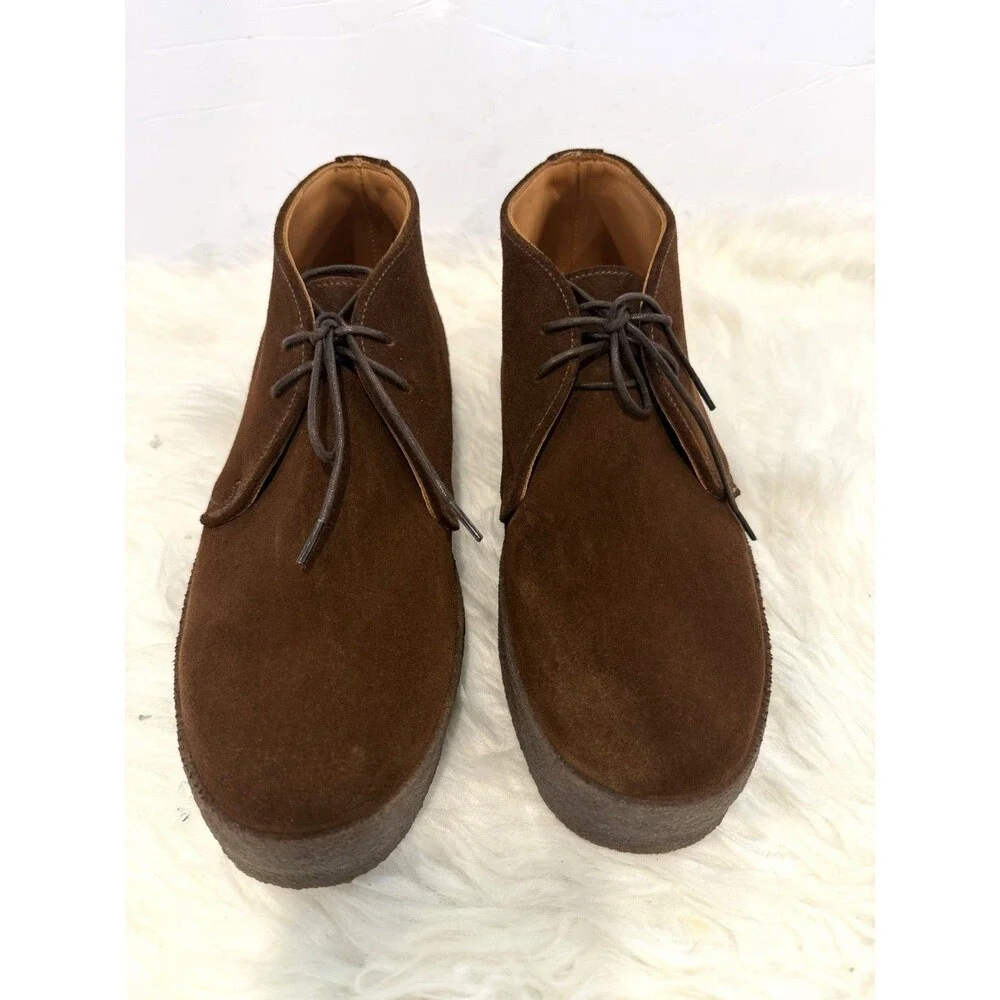 Sanders Hi-Top Chukka Boots Men 7.5 US Playboy Steve McQueen Polo Snuff Suede